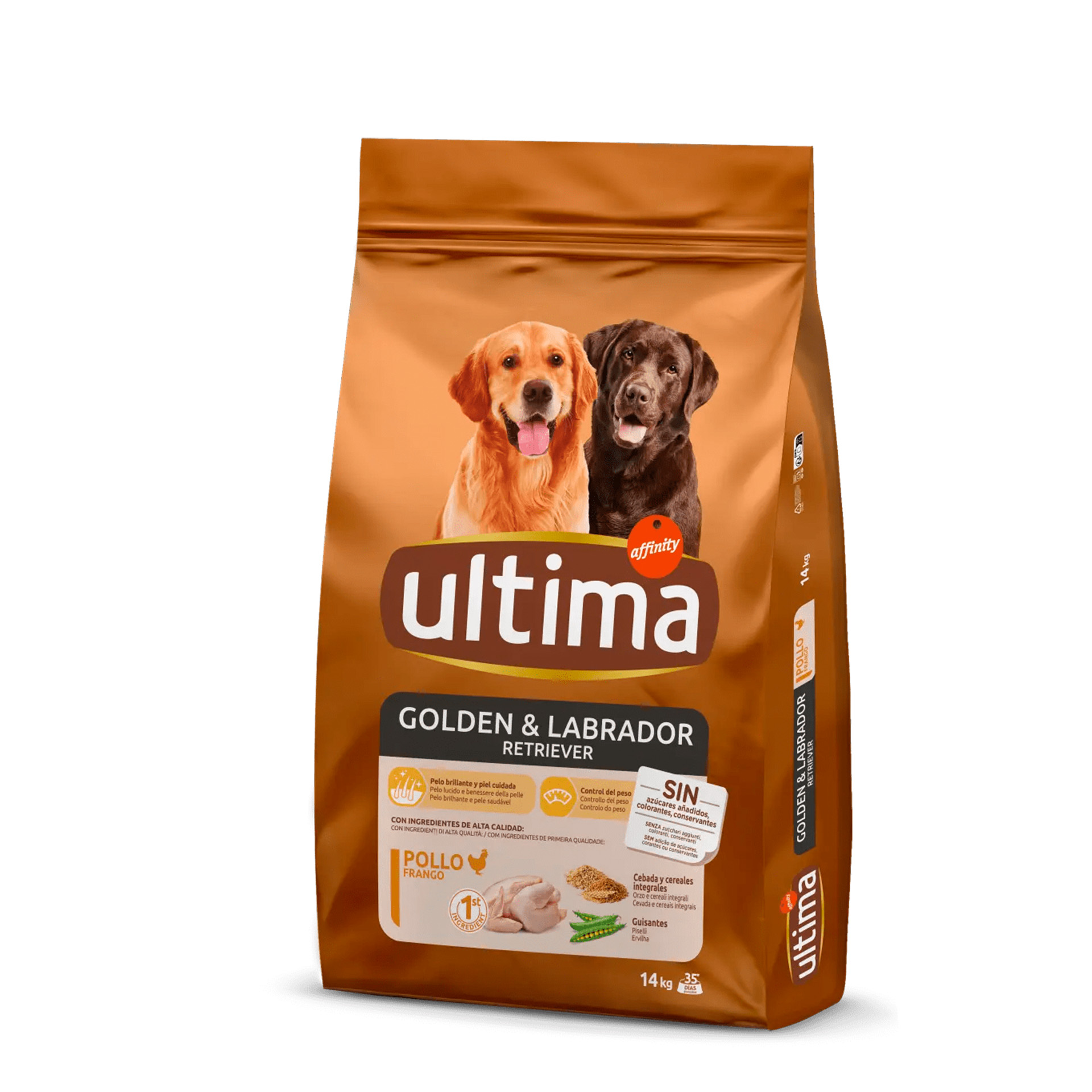 Alimento Seco Golden/Labrador Frango 14 KG ULTIMA