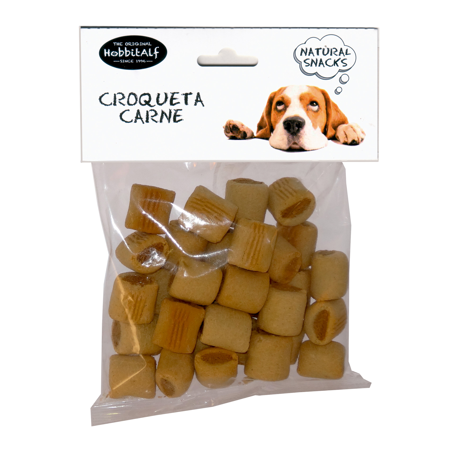 Snack Cão Biscoito Croquete Carne 200 G HOBBIT ALF