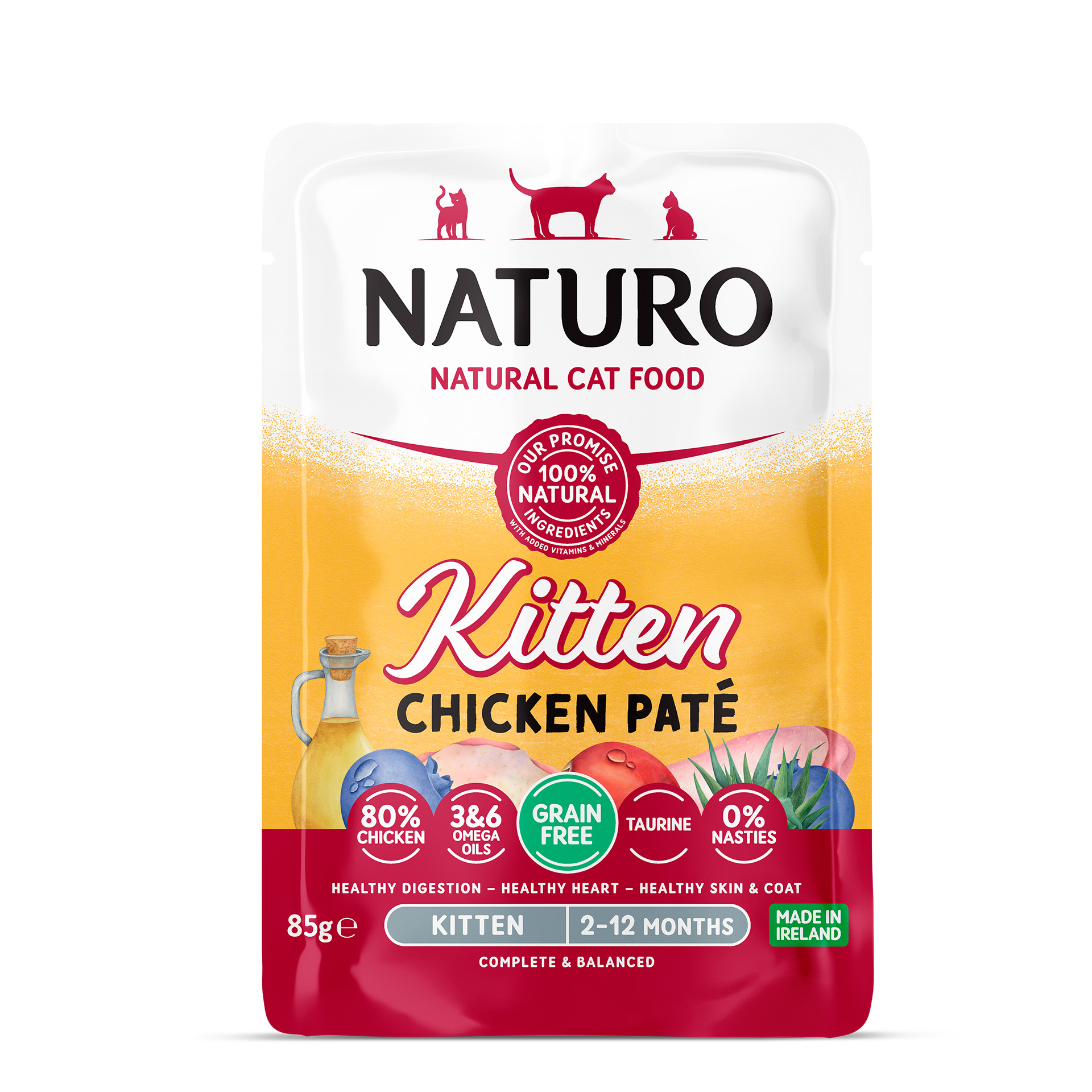 Alimento Húmido Para Gatinho Frango 85 G NATURO