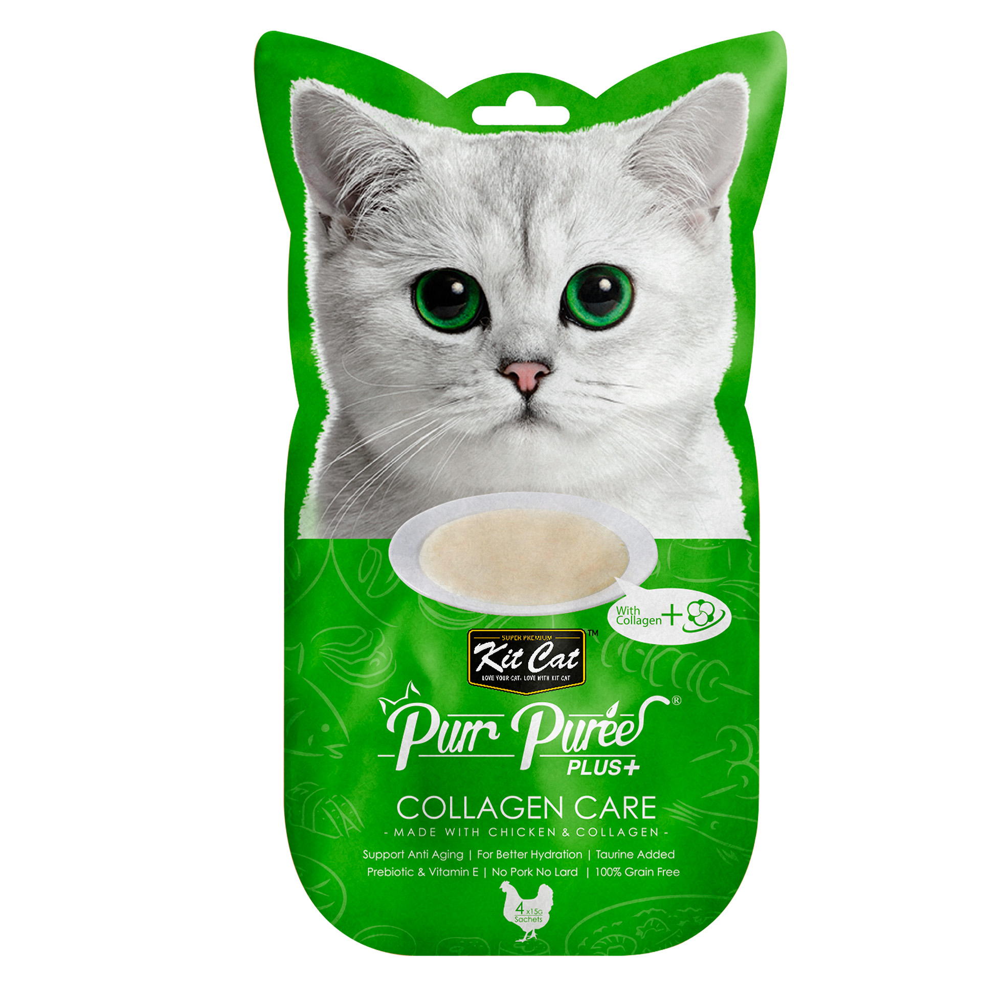 Alimento Húmid Gato Frang/Colagéneo 4X15 G KIT CAT