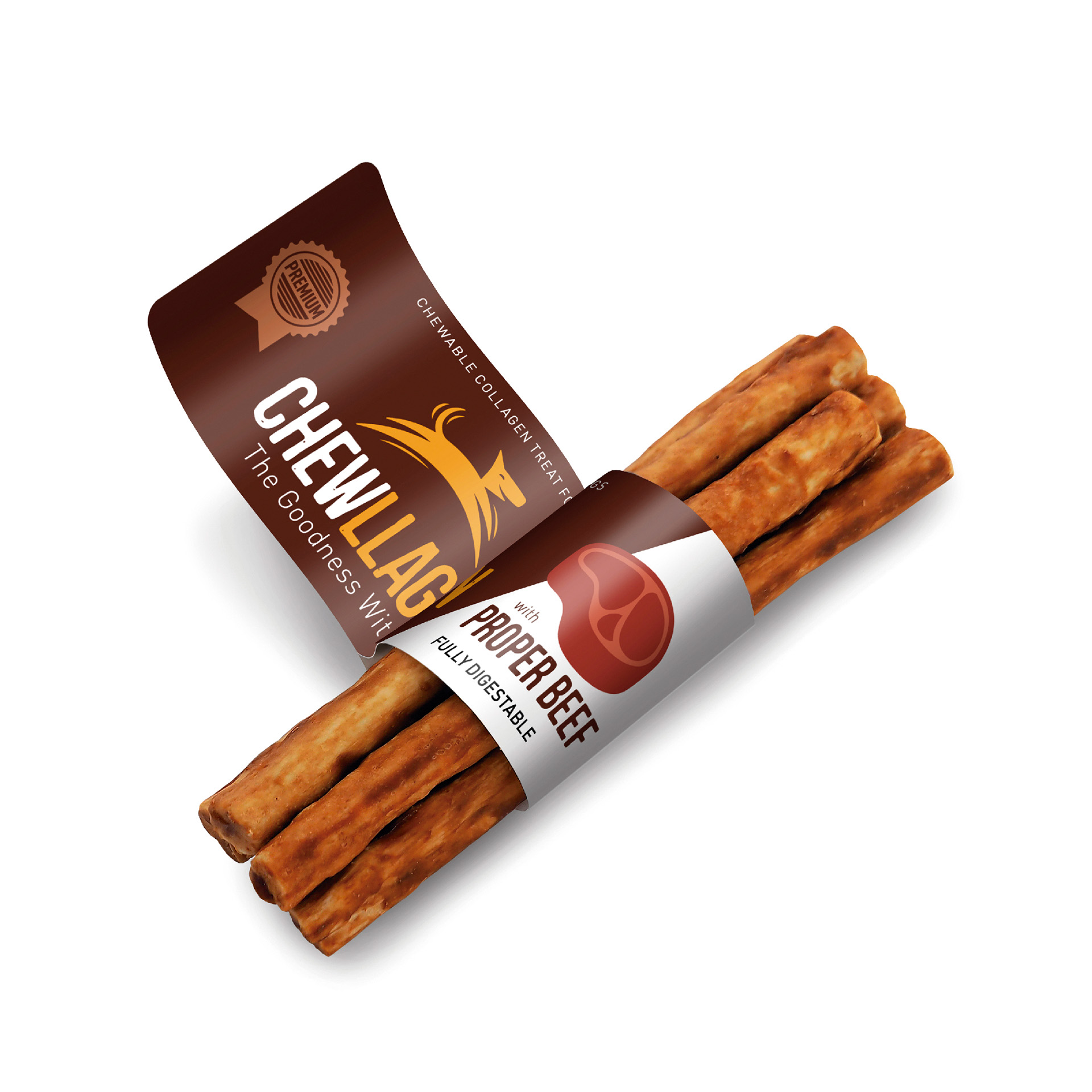 Snack Para Cão Mini Rolo Colagénio Vaca CHEWLLAGEN