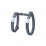 Peitoral /Trela P/Gat Nyln Pret 21-35 MM RED DINGO