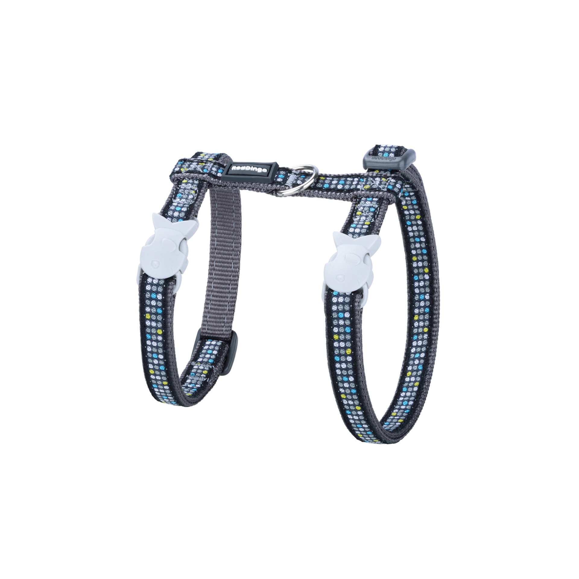 Peitoral /Trela P/Gat Nyln Pret 21-35 MM RED DINGO