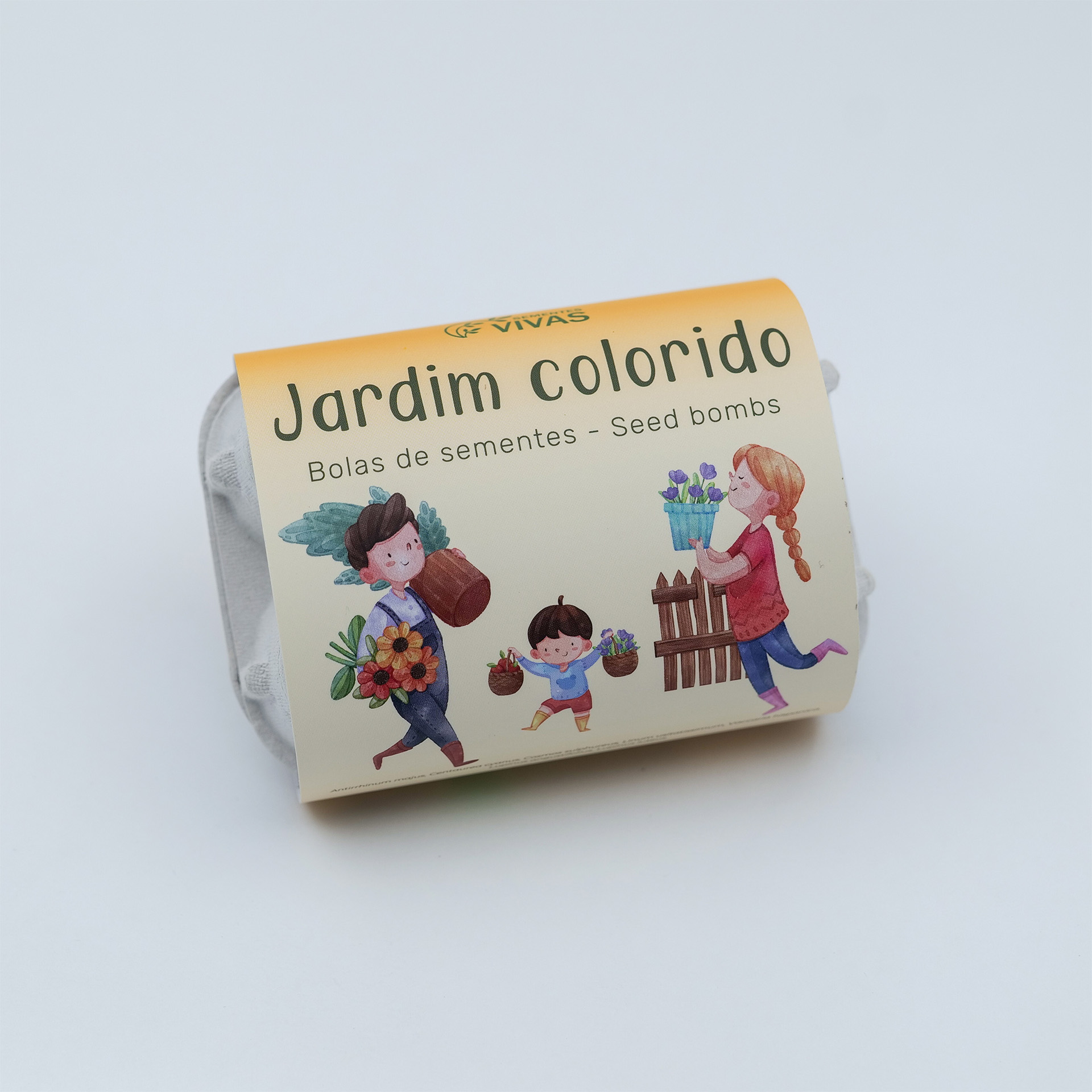 Bolas Sementes Jardim Colorido 6UN SEMENTES VIVAS
