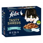 Alimento H�mid Gato Tasty Shrds Peix 12X80 G FELIX