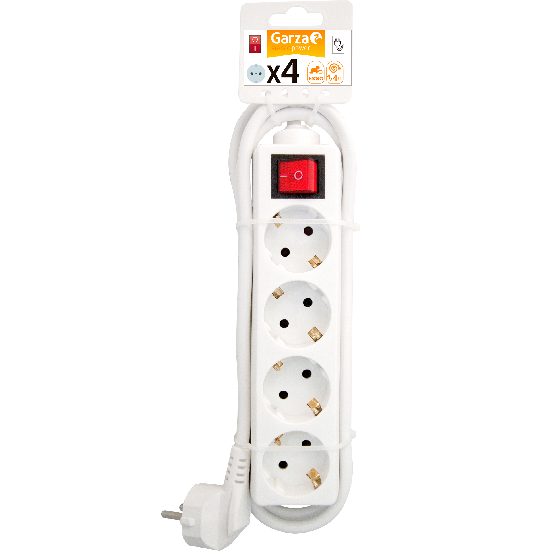 Extensão 4 tomadas int 1,5mm 1,4m branco