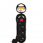 Extensão 3 tomadas int 1,5mm 1,4m preto Extensão 3 tomadas int 1,5mm 1,4m preto