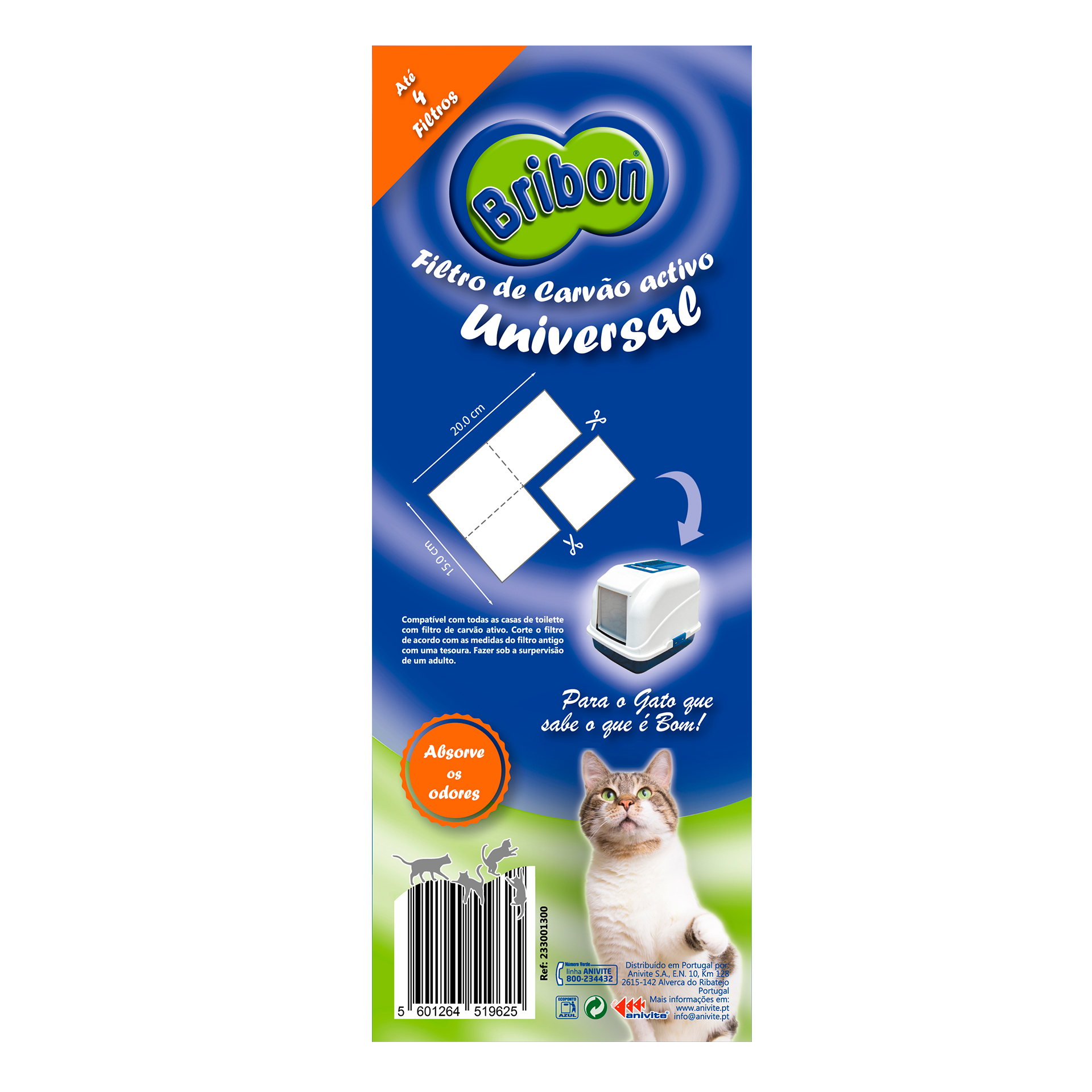 FiLTro Carvão p/ Wc Gato BRIBON