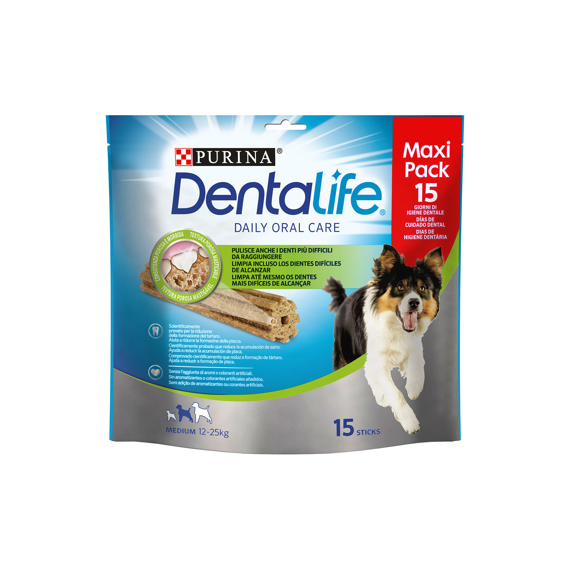 Snack Dental Para Cão Médio 5 UN 345 G DENTAL LIFE