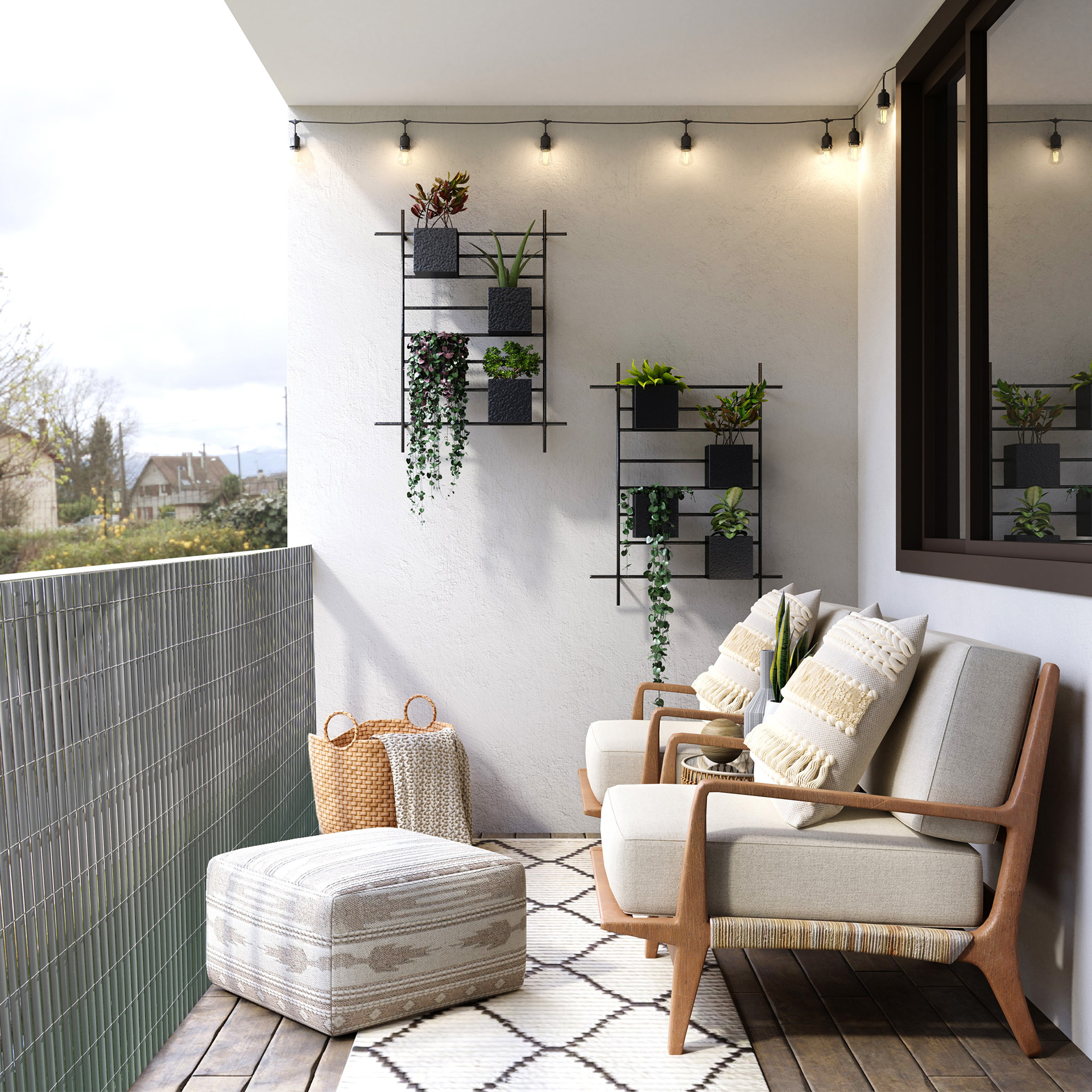 Caniço PVC Cinza 1,5 X 3 M