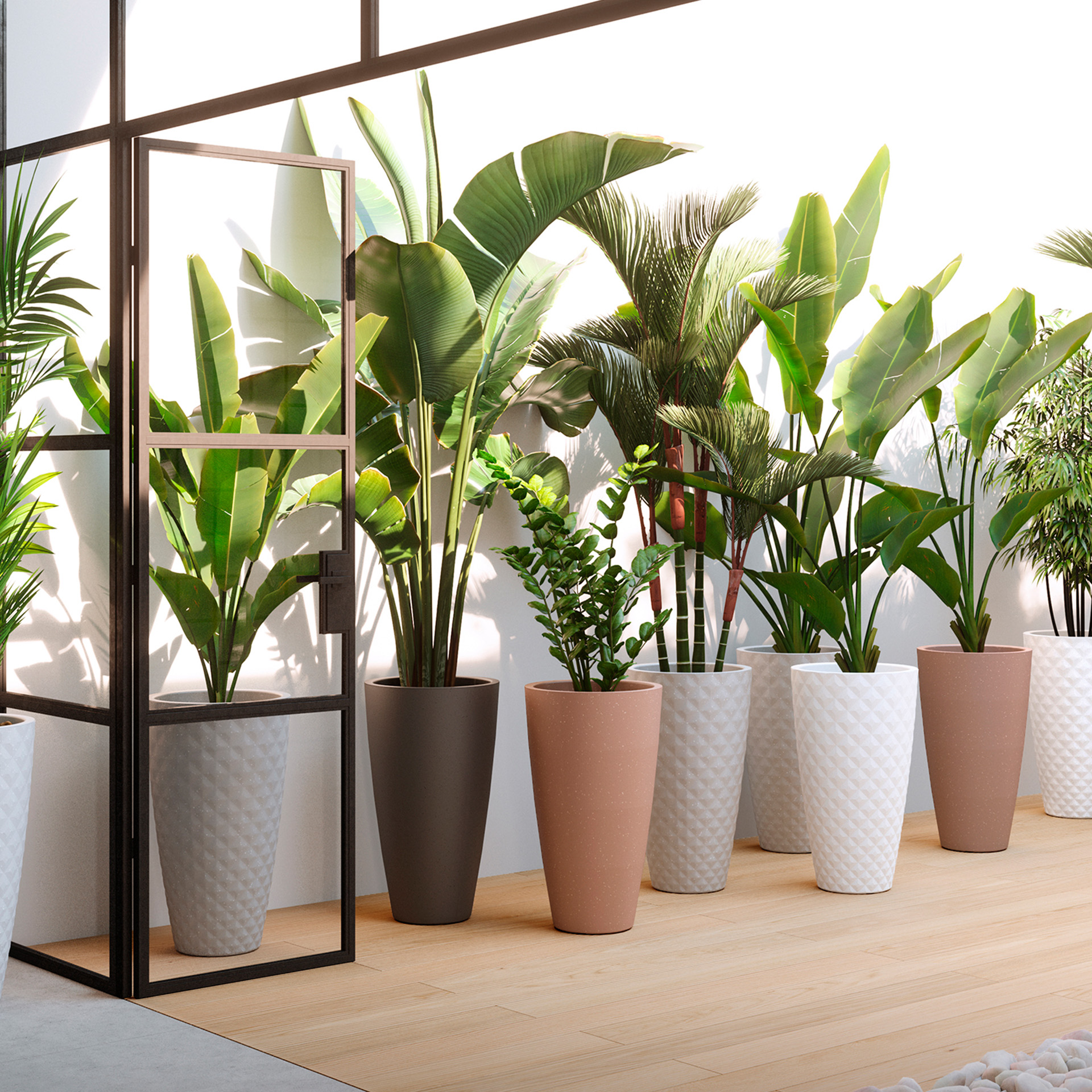 Vaso Havana Natural Branco 70 CM ARTEVASI