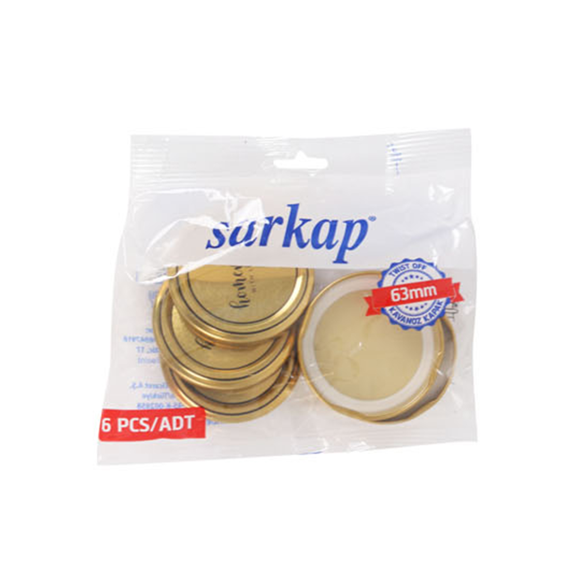 Tampa Metal Para Frasco Homemade 63MM 6UN