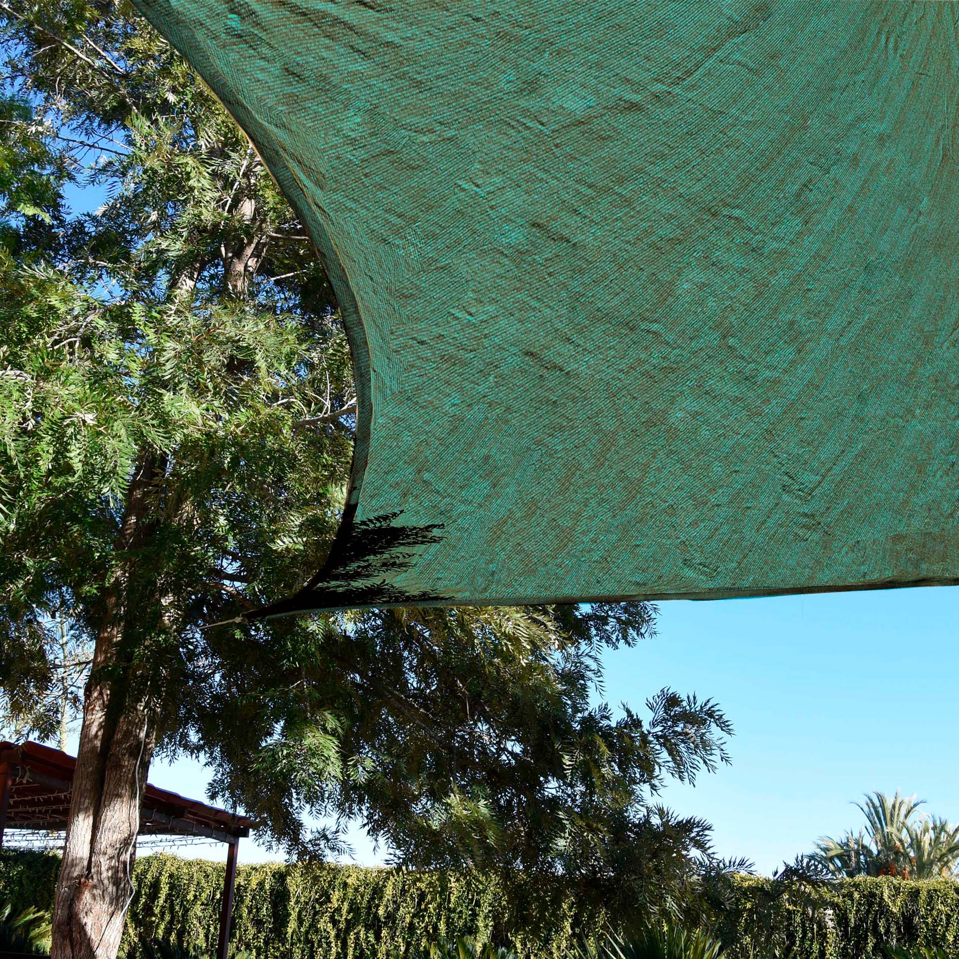 Toldo Vela PE Quadrado Verde 150G/M2 3,6 M X 3,6 M