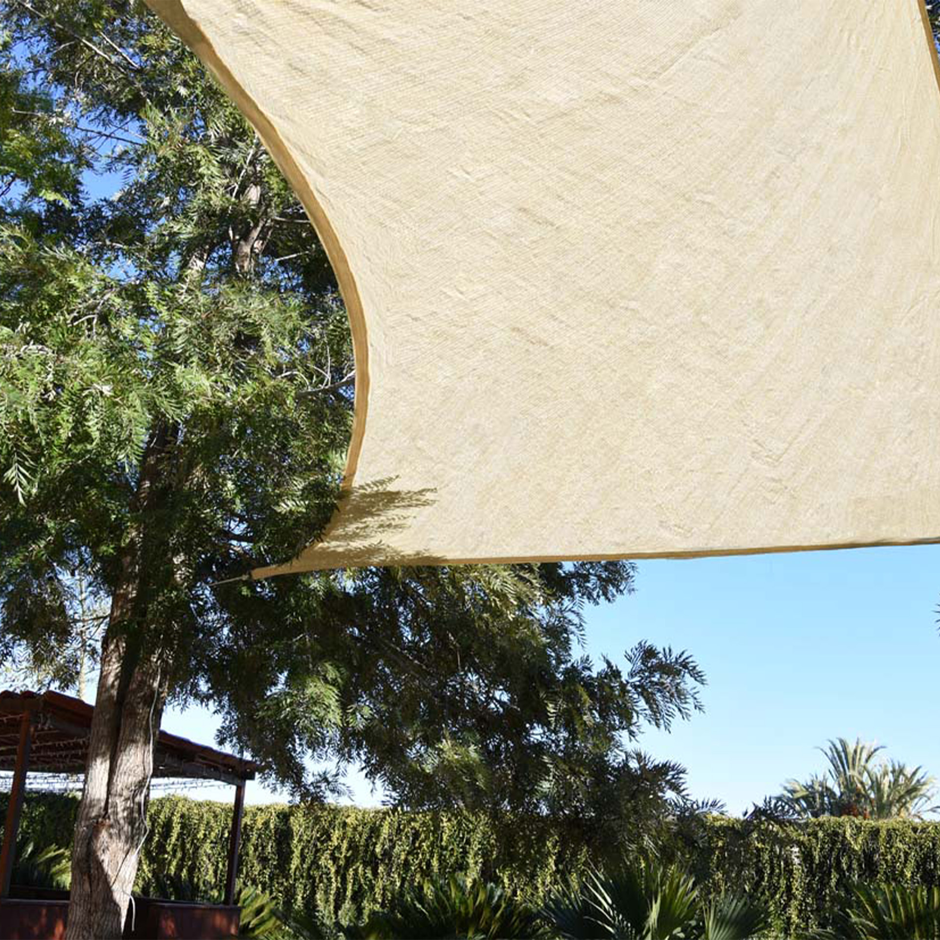 Toldo Vela PE Quadrado Bege 150G/M2 3,6Mx3,6 M
