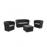 Conjunto Confort Sofá+2 Cadeiras + Mesa Antracite Conjunto Confort Sofá+2 Cadeiras + Mesa Antracite