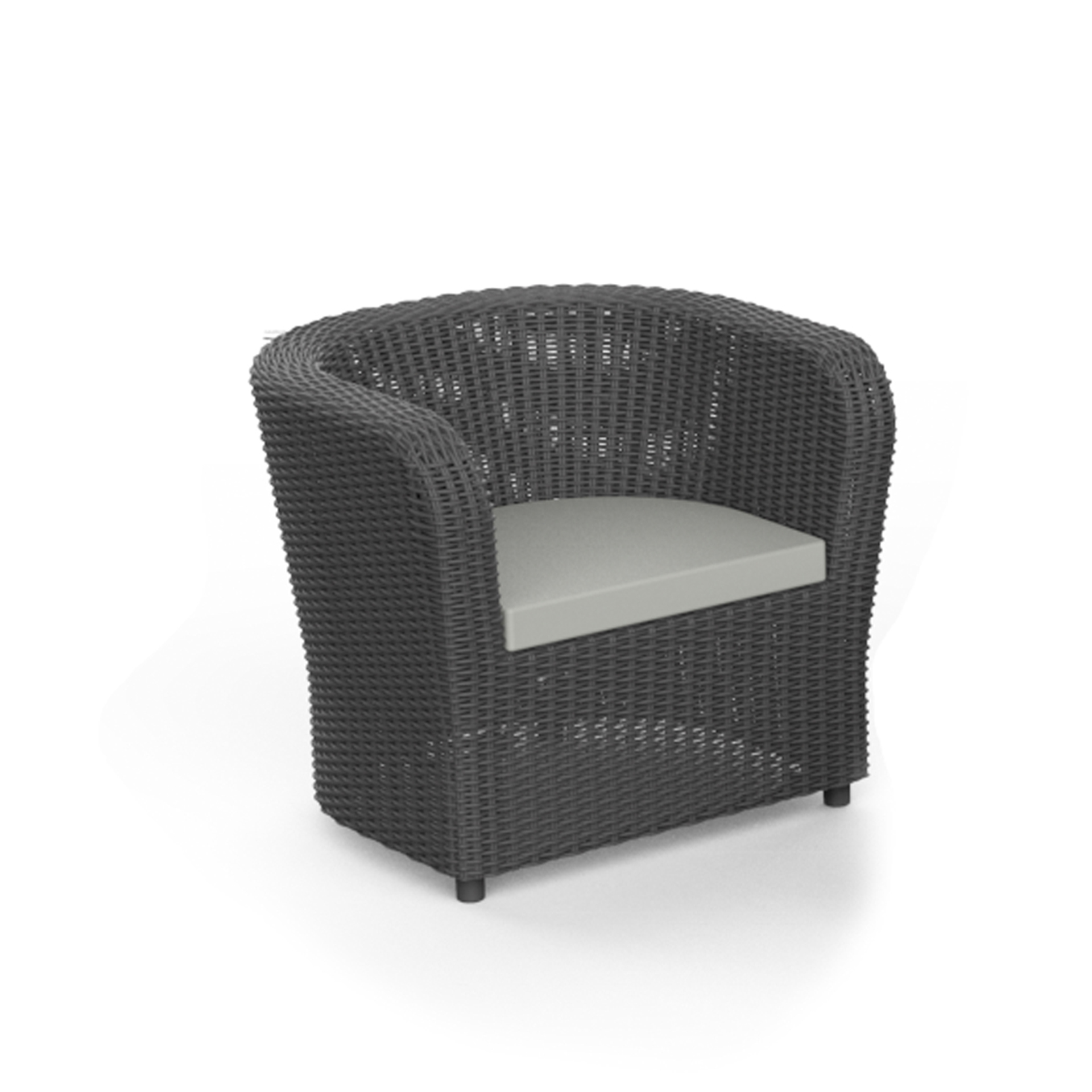 Conjunto Confort Sofá+2 Cadeiras + Mesa Antracite