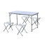 MESA ALUMINO COM 4 CADEIRAS 120X60X67 CM