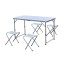MESA ALUMINO COM 4 CADEIRAS 120X60X67 CM