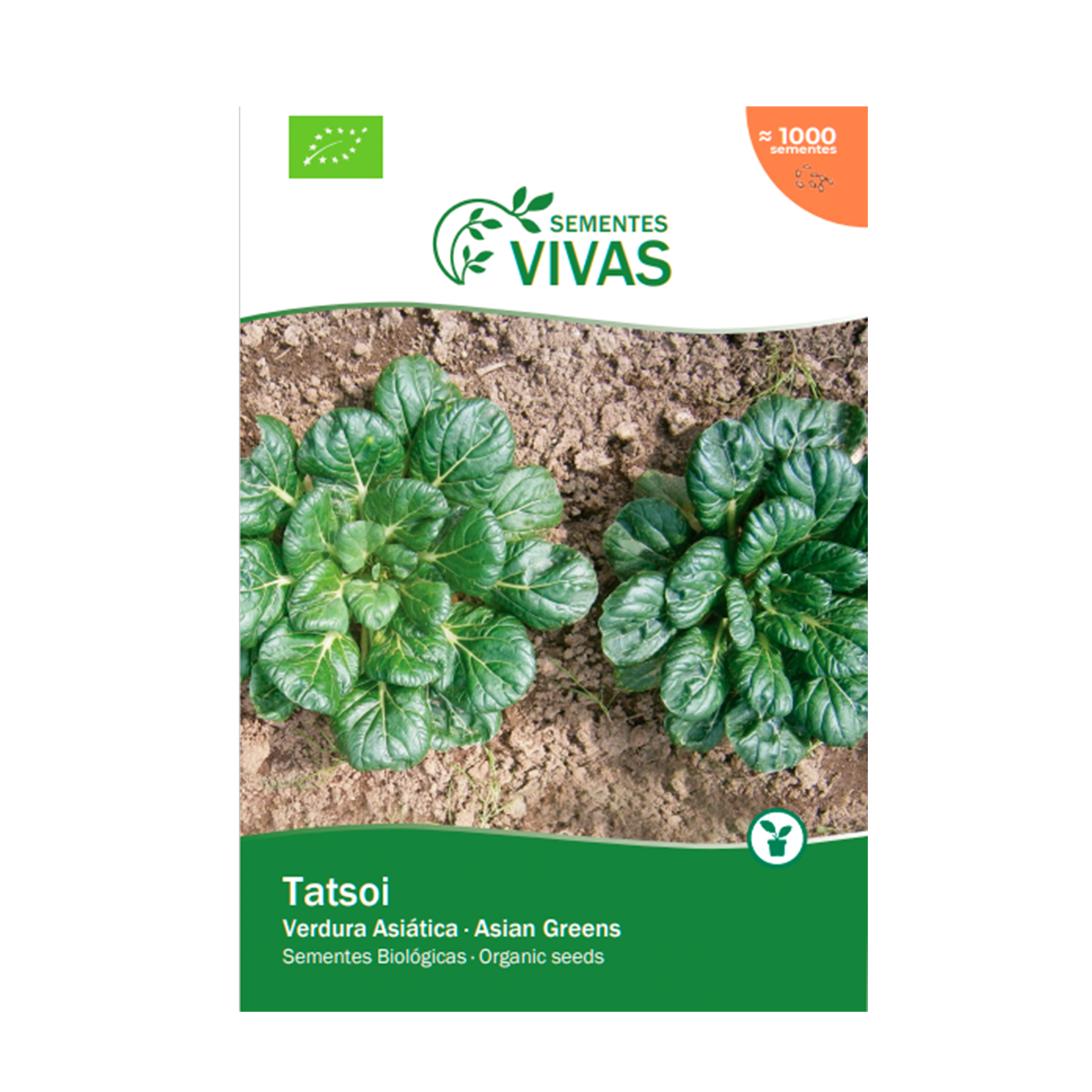 Folha Mostarda Tatsoi 1 G SEMENTES VIVAS