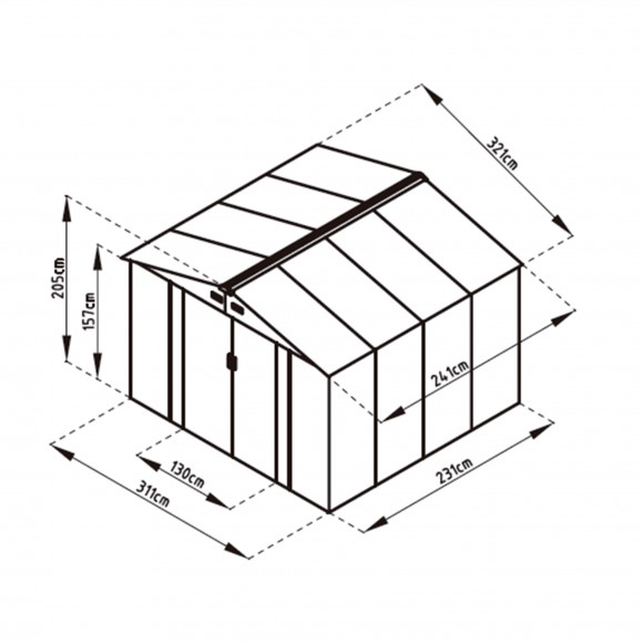 Abrigo Metal Cinza 7,7 M2 GARDIUN