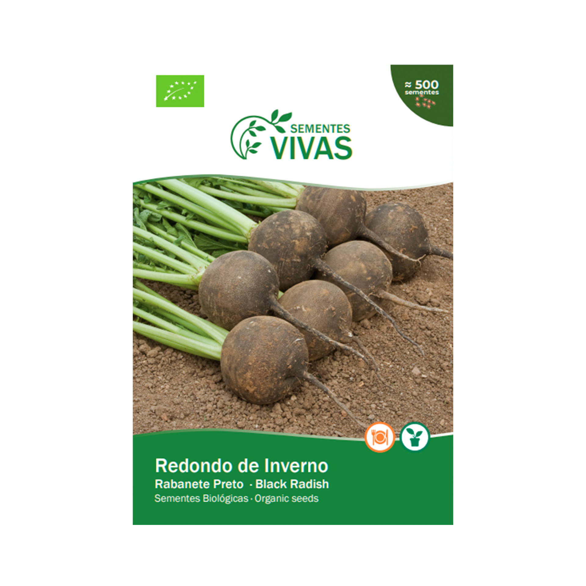 Rabanete black radish 7 G SEMENTES VIVAS