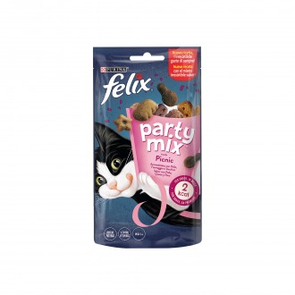 SNACK P/GATO ADULTO PARTY MIX PICNIC 60 GR