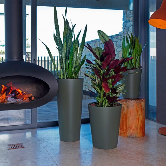 Vaso Porto Alto Cinza Claro 80 CM ARTEVASI