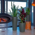 Vaso Porto Alto Cinza Claro 50 CM ARTEVASI Vaso Porto Alto Cinza Claro 50 CM ARTEVASI