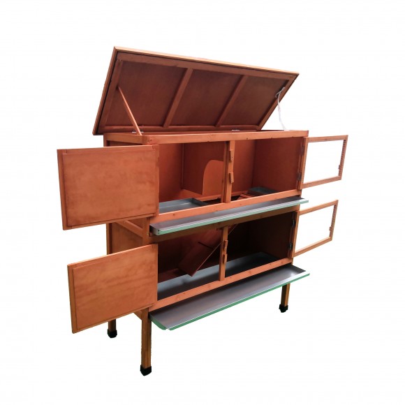GAIOLA MADEIRA COELHO 116X44X115 CM