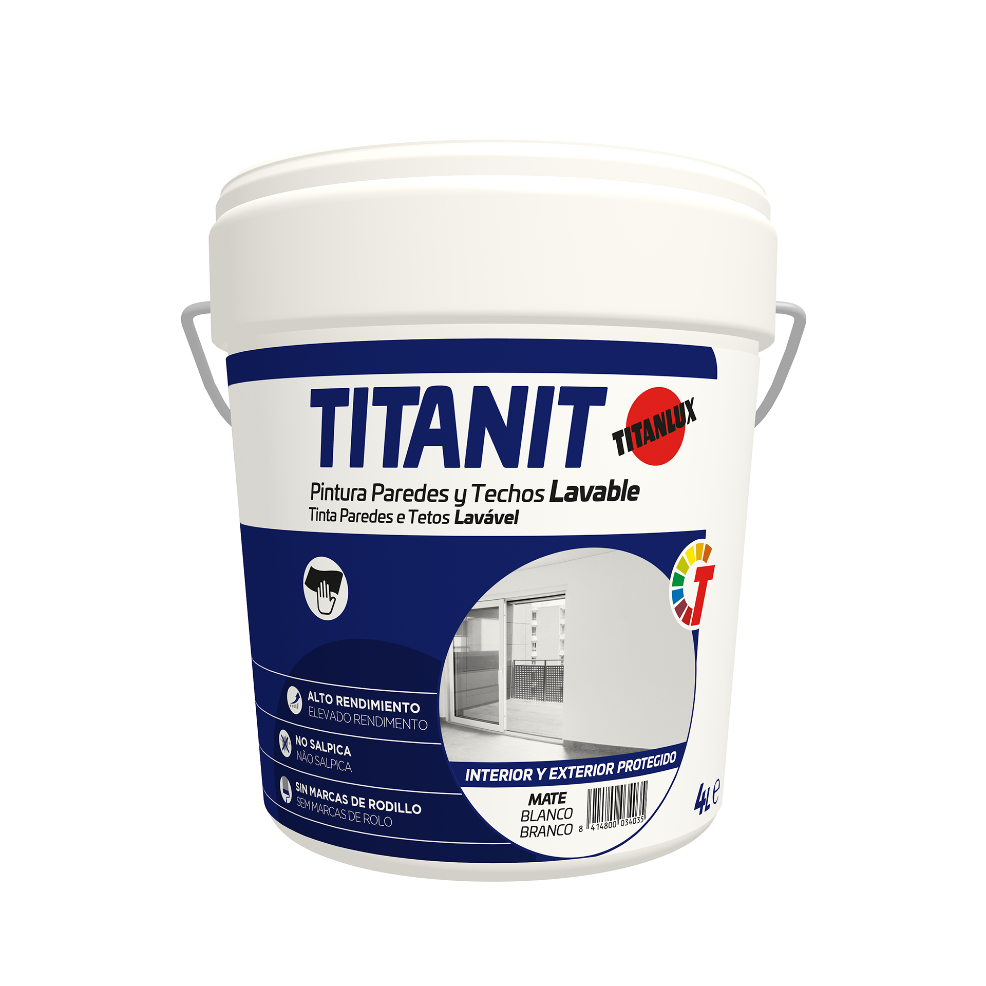 Tinta Interior e Exterior Branca 4L TITAN