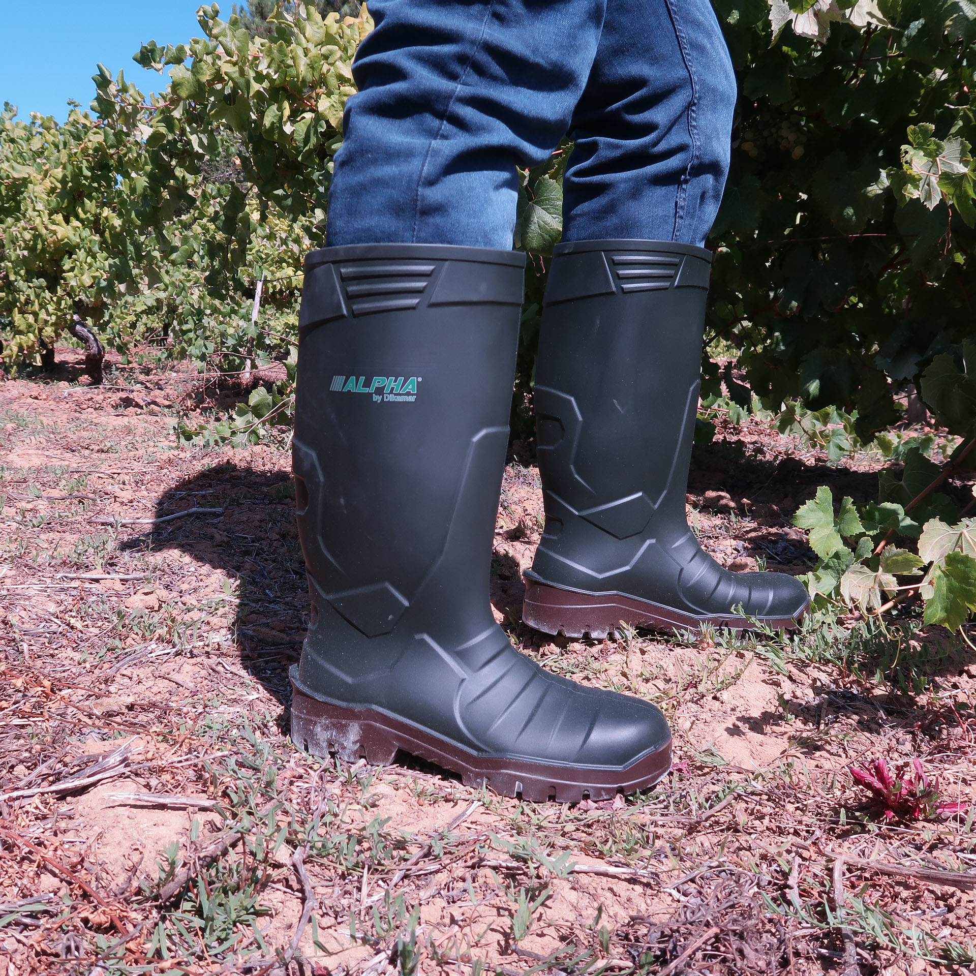 Galocha PU Alpha O4 Verde e Casanho N40 DIKAMAR