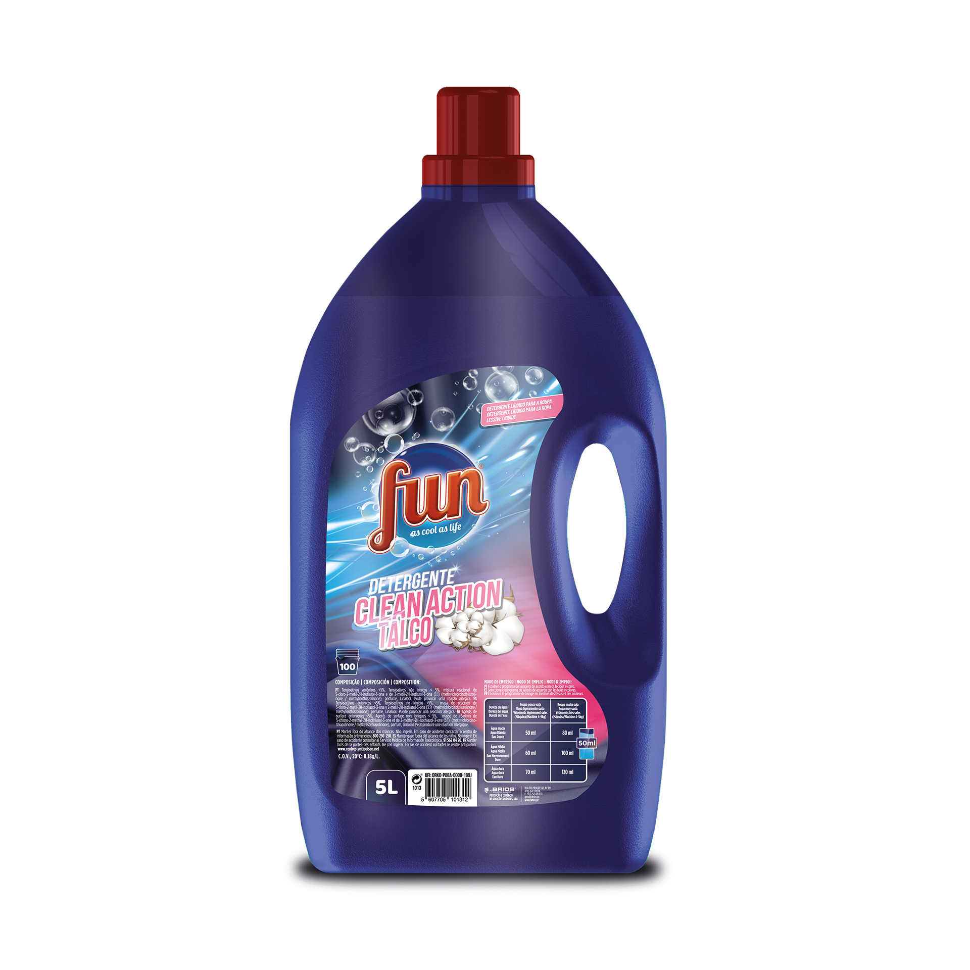 Detergente Líquido Clean Action Talco 100 Doses FU