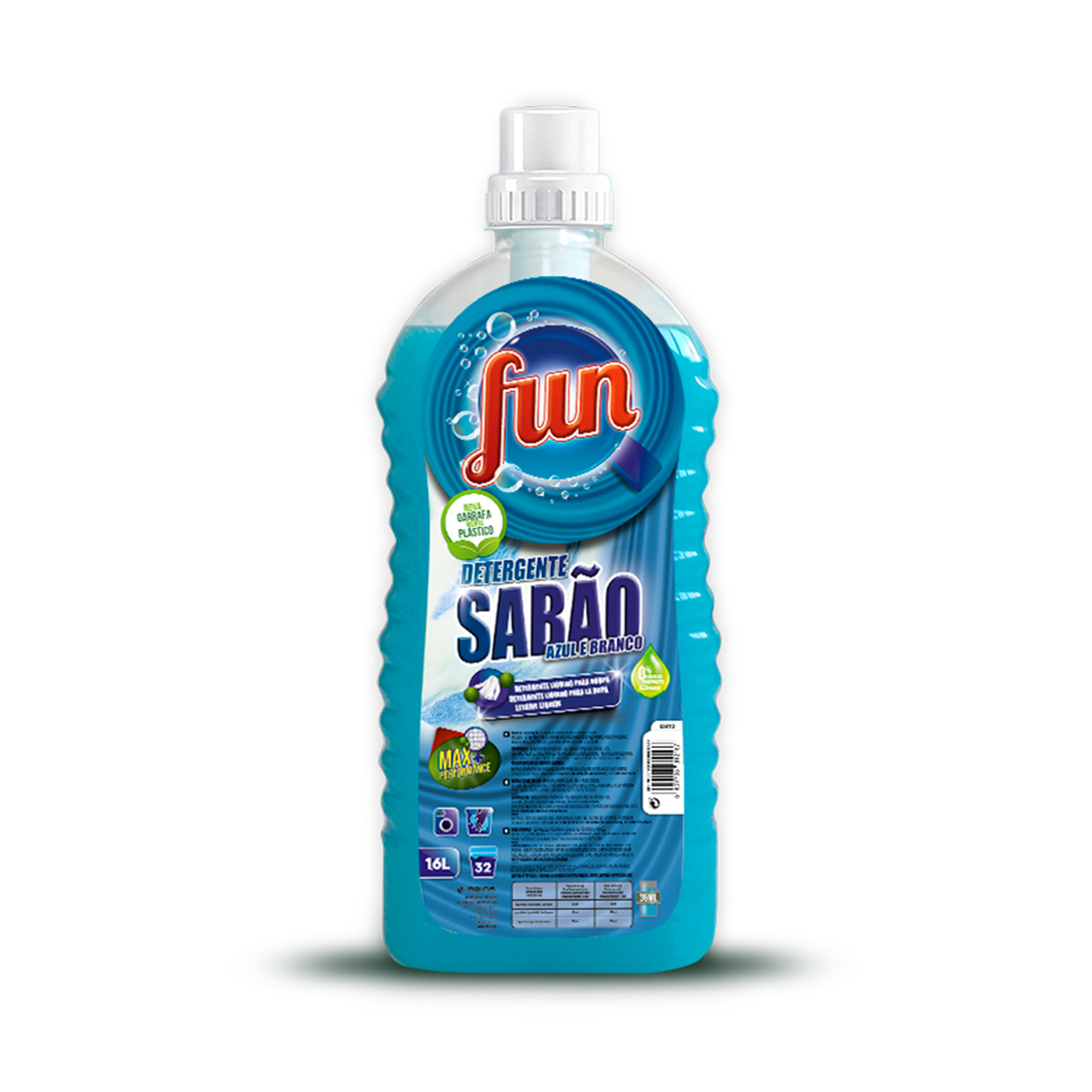 Detergente Líquido Roupa Sabão Azul 32 Doses FUN