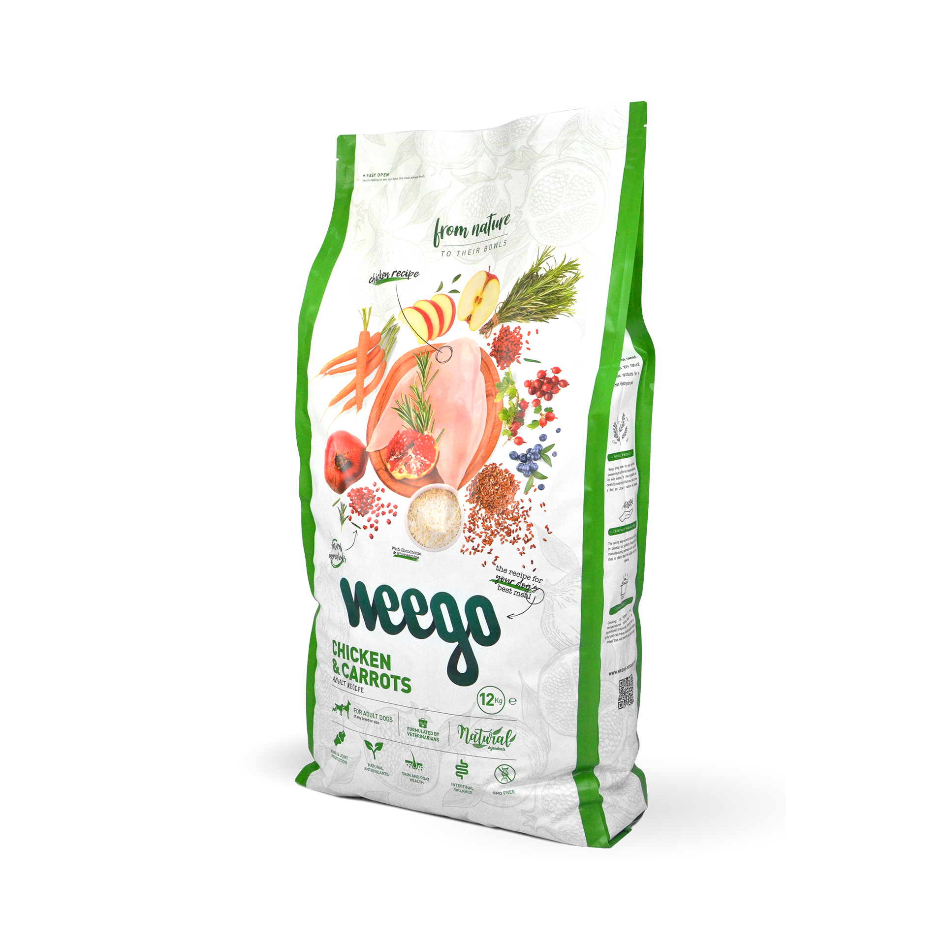 Alimento Seco Para Cão Frango E Cenoura 3KG WEEGO