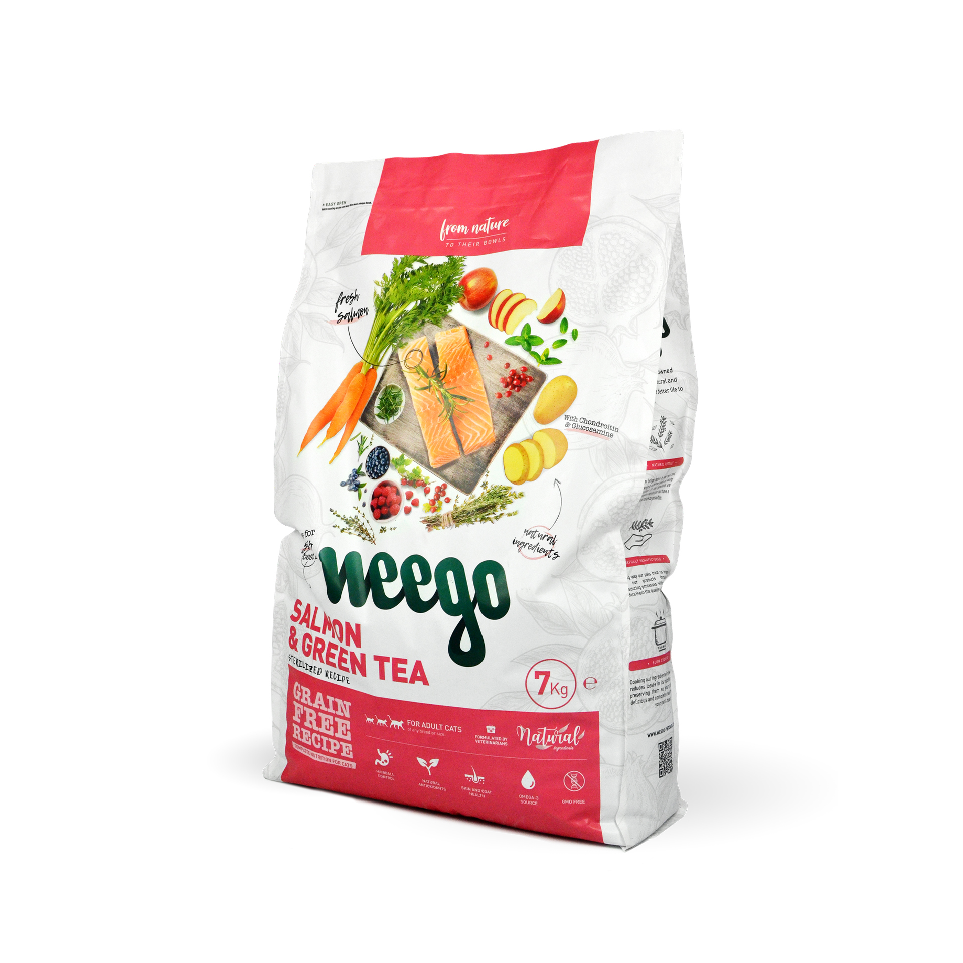 Alimento Gato Salmão/Chá Verde 1,5 KG WEEGO