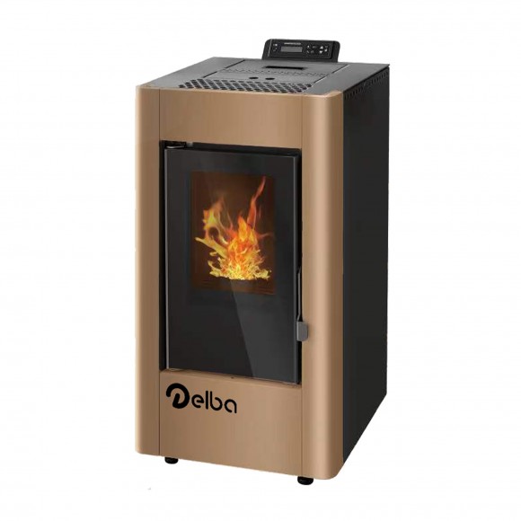 SALAMANDRA A PELLETS RIVIEIRA 13 KW BEJE