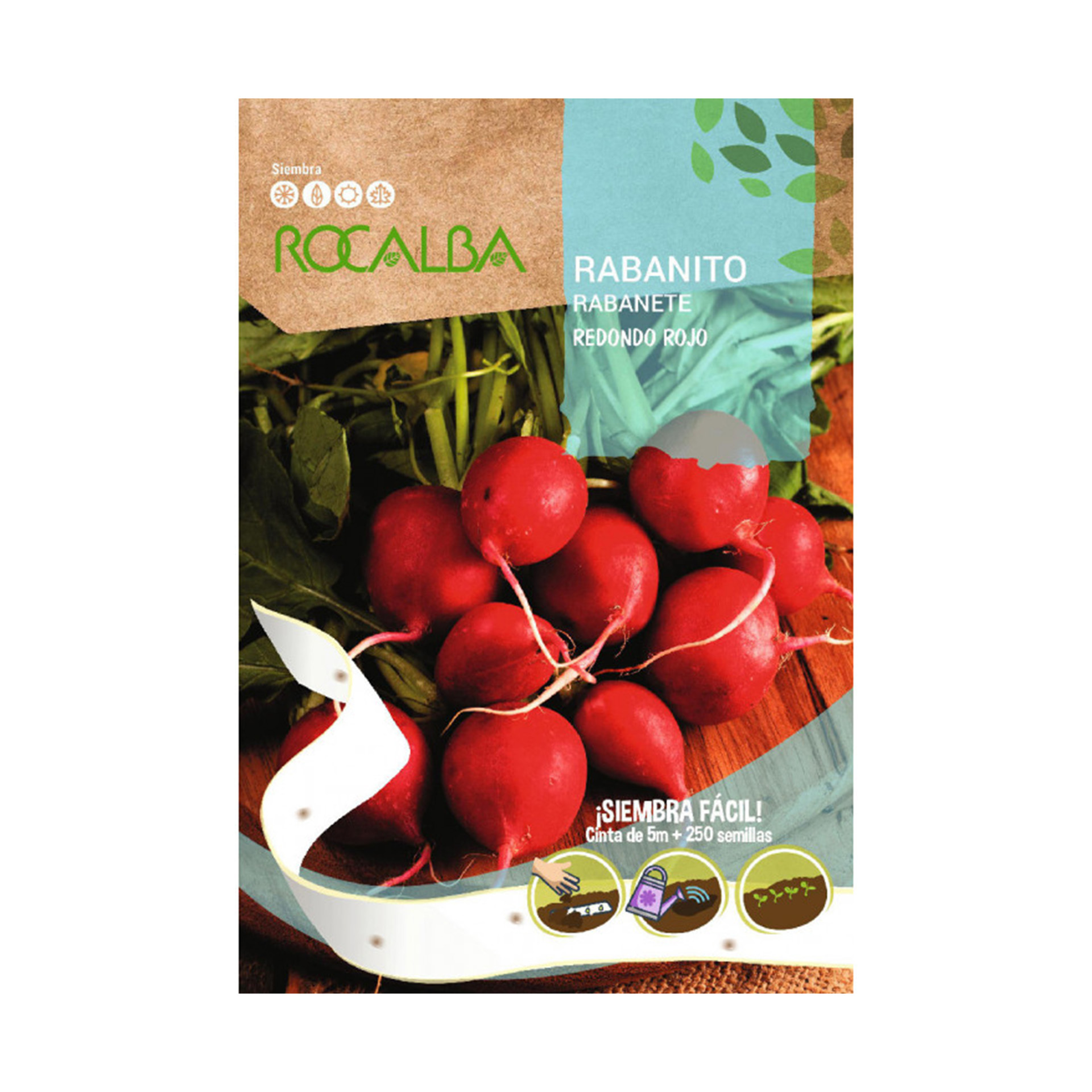 Rabanete Redondo Vermelho Fita ROCALBA