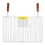 GRELHA CHURRASCO INOX COM 2 PEGAS