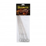 Espetos Inox Com Argola 40 CM 6 UN Espetos Inox Com Argola 40 CM 6 UN