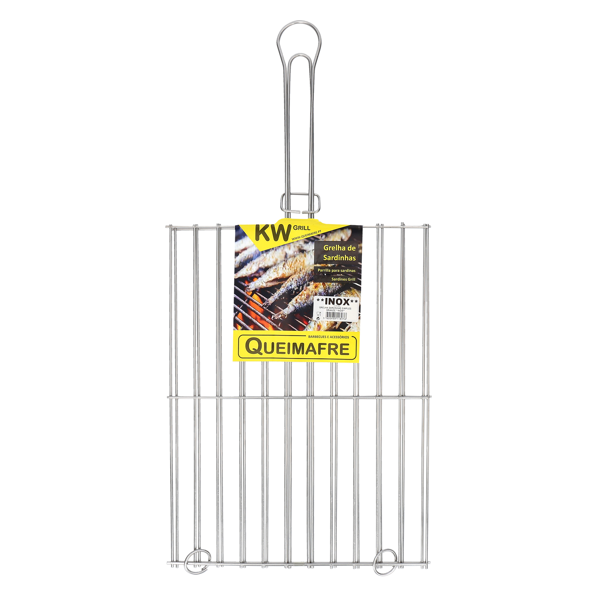 GRELHA SARDINHAS INOX 40X30 CM