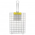 GRELHA QUADRCULADA INOX 40X30 CM