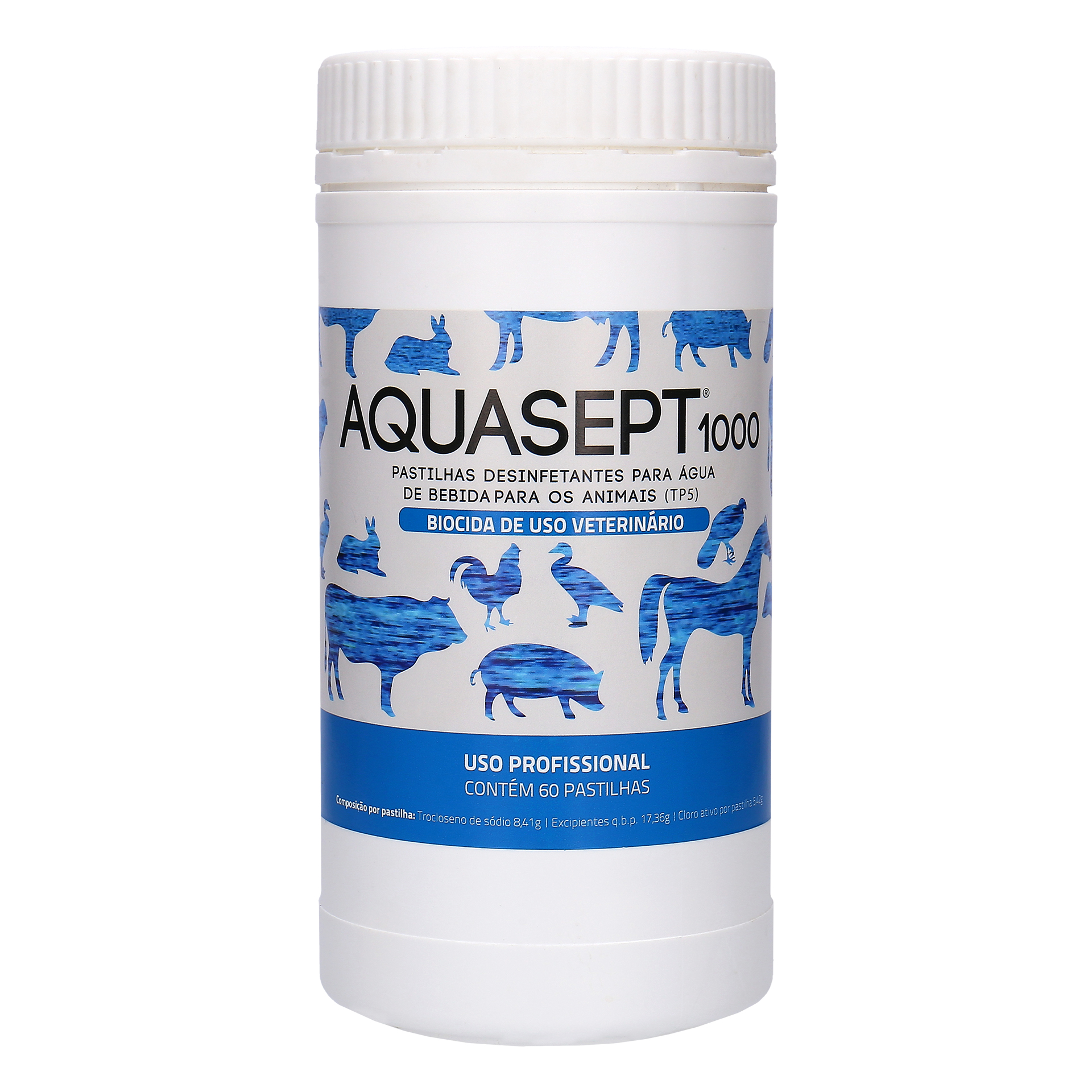 Desinfectante Água 60 Pastilhas AQUASEPT