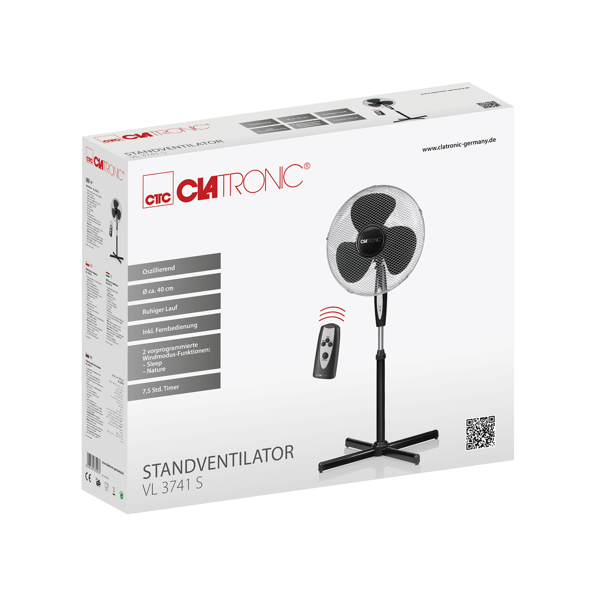 Ventoinha Chão Pe Comando 40CM CLATRONIC