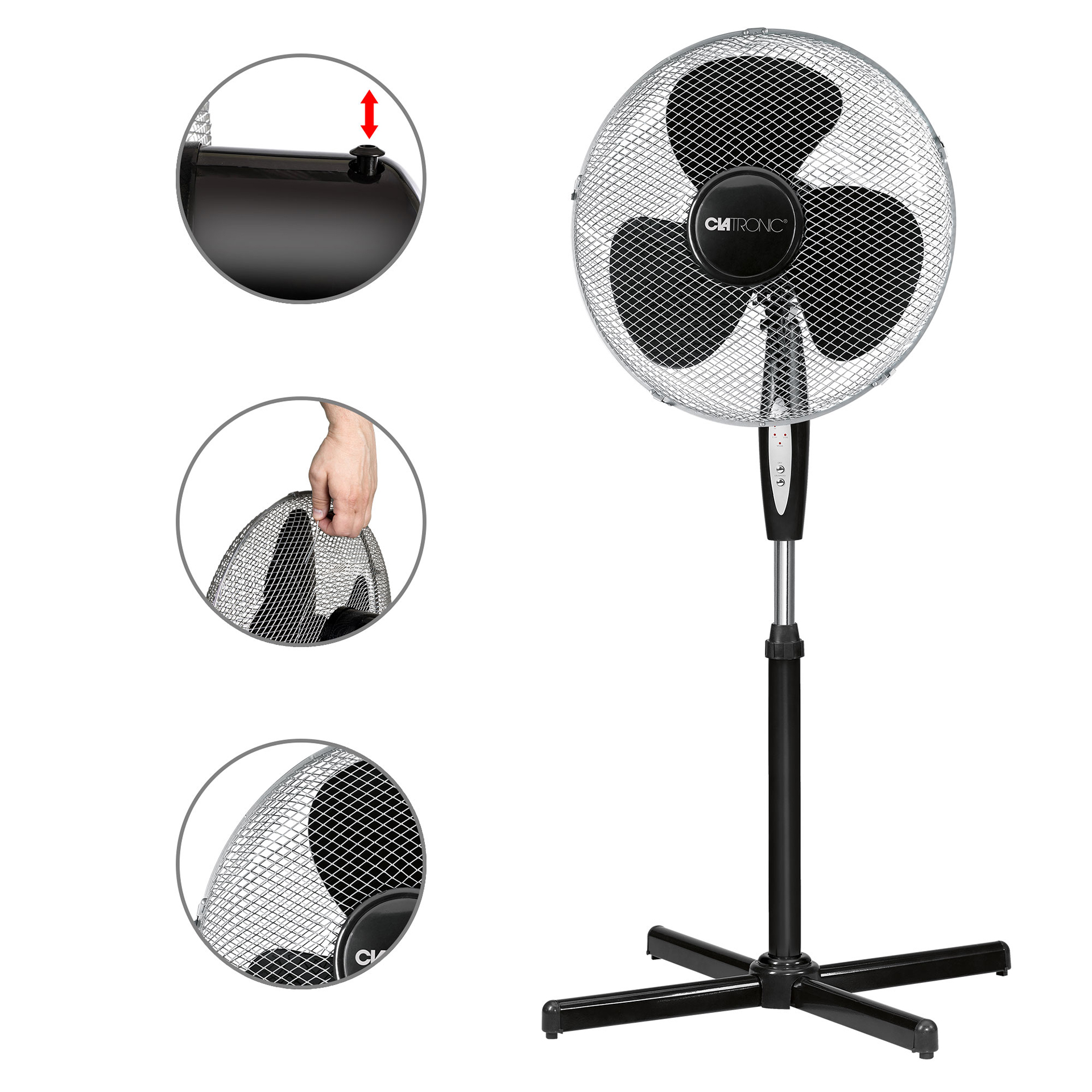 Ventoinha Chão Pe Comando 40CM CLATRONIC