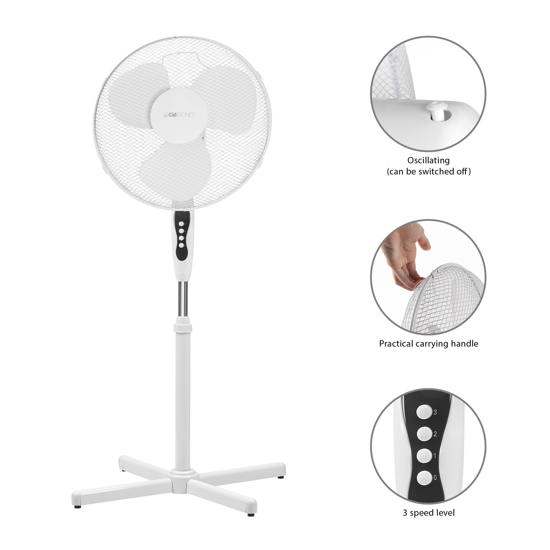 Ventoinha De Chão Com Pé 40CM CLATRONIC