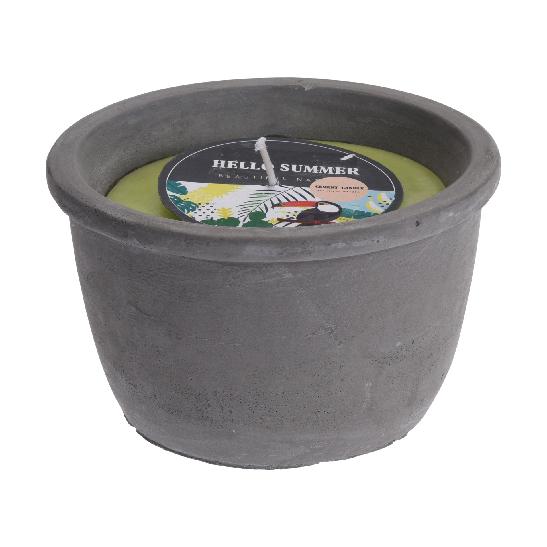 Vela Citronela Vaso em Cimento 17X17 CM