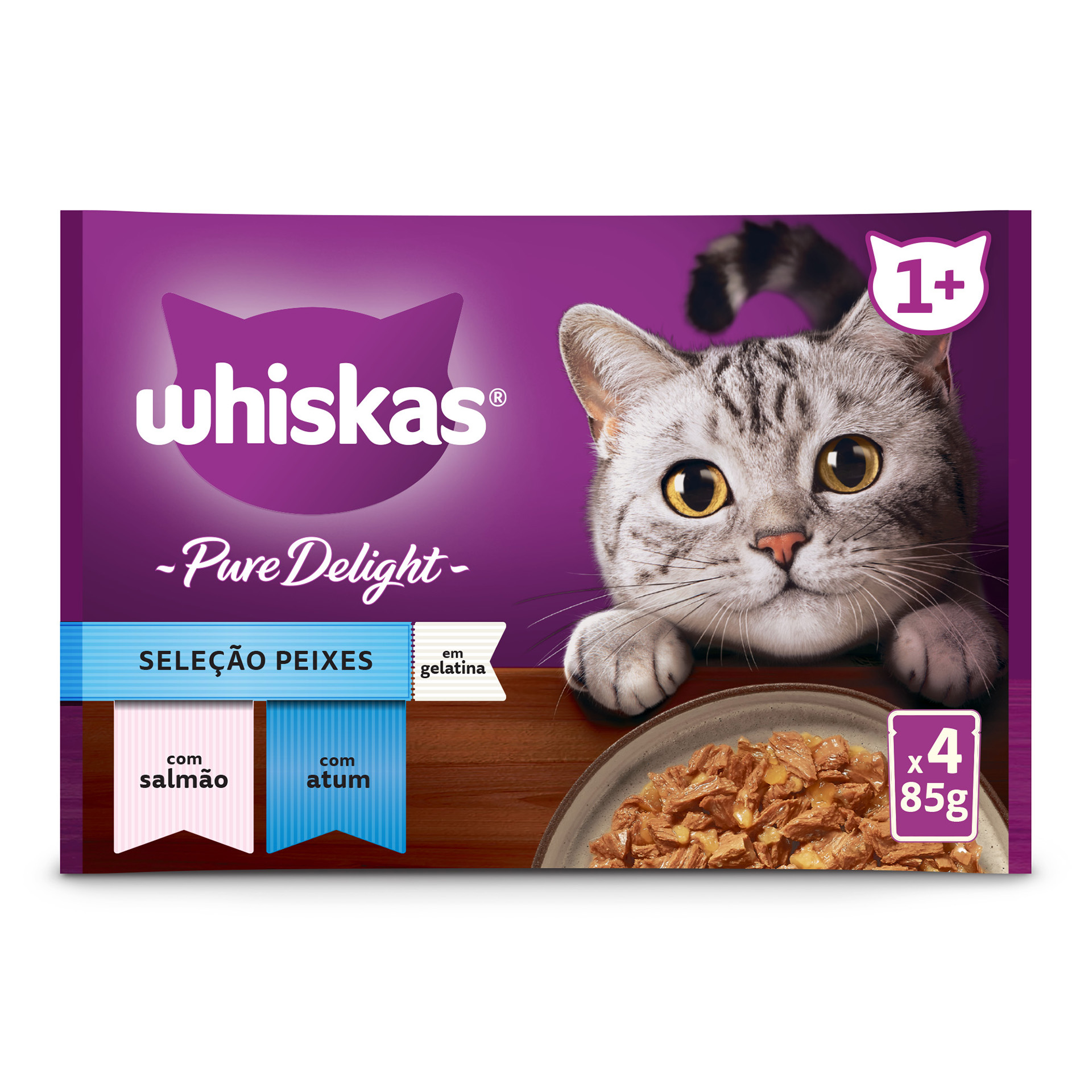Alimento Húmido Gato Casse Peixe 12X85 G WHISKAS