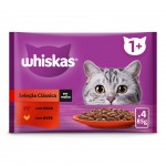 Alimento Hmido Para Gato 1+ Carne 4X85 G WHISKAS
