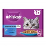 Alimento Hmido Para Gato 1+ Peixe 4X85 G WHISKAS
