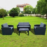 CONJUNTO SUNSET SOF+2 CADEIRAS+MESA ANTRACITE